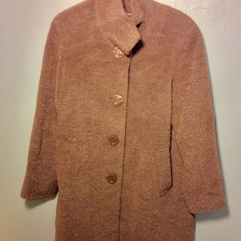 Cinzia Rocca Due Alpaca tan wool coat